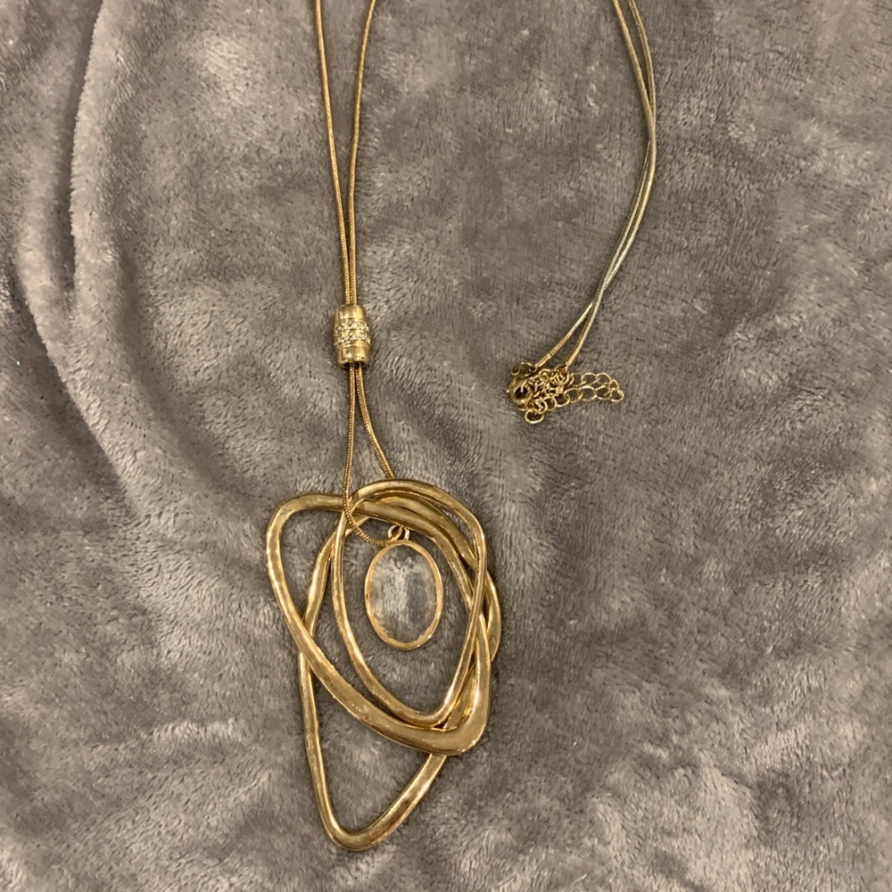 Statement Necklace with Crystal Gem